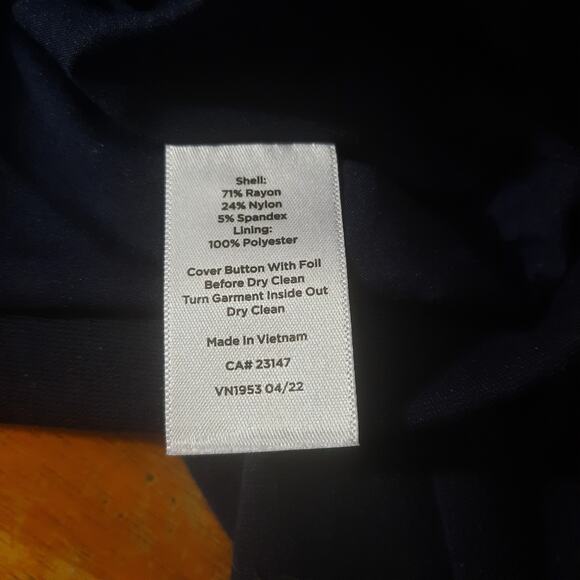 Talbots Navy Italian Luxe Knit 5 Button Womens Lined Blazer Size 12 - Picture 4 of 6